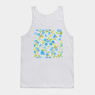 watercolor blueberries and leaves Tank Top